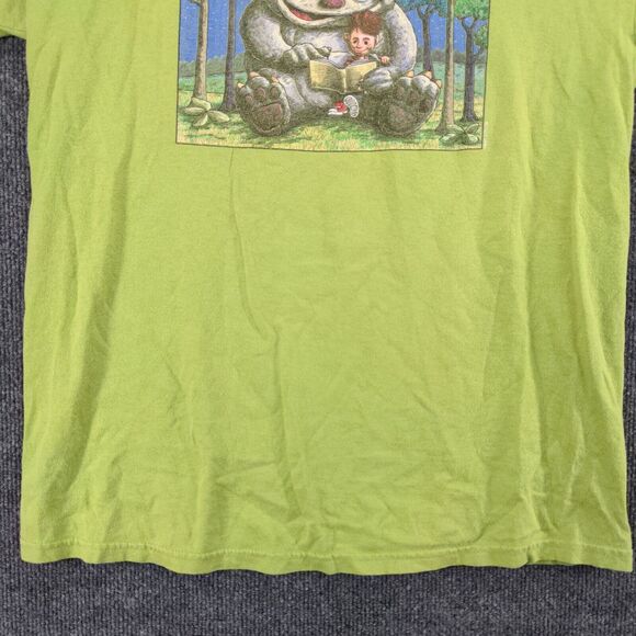 Gildan Wild About Education T-Shirt Mens Medium Short Sleeve Green Indianapolis - Picture 4 of 11